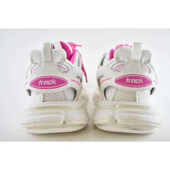 Balenciaga Track Sneaker Pink White Lace Up Tie Low Top Platform Flat Trainer 40 - Picture 11 of 12